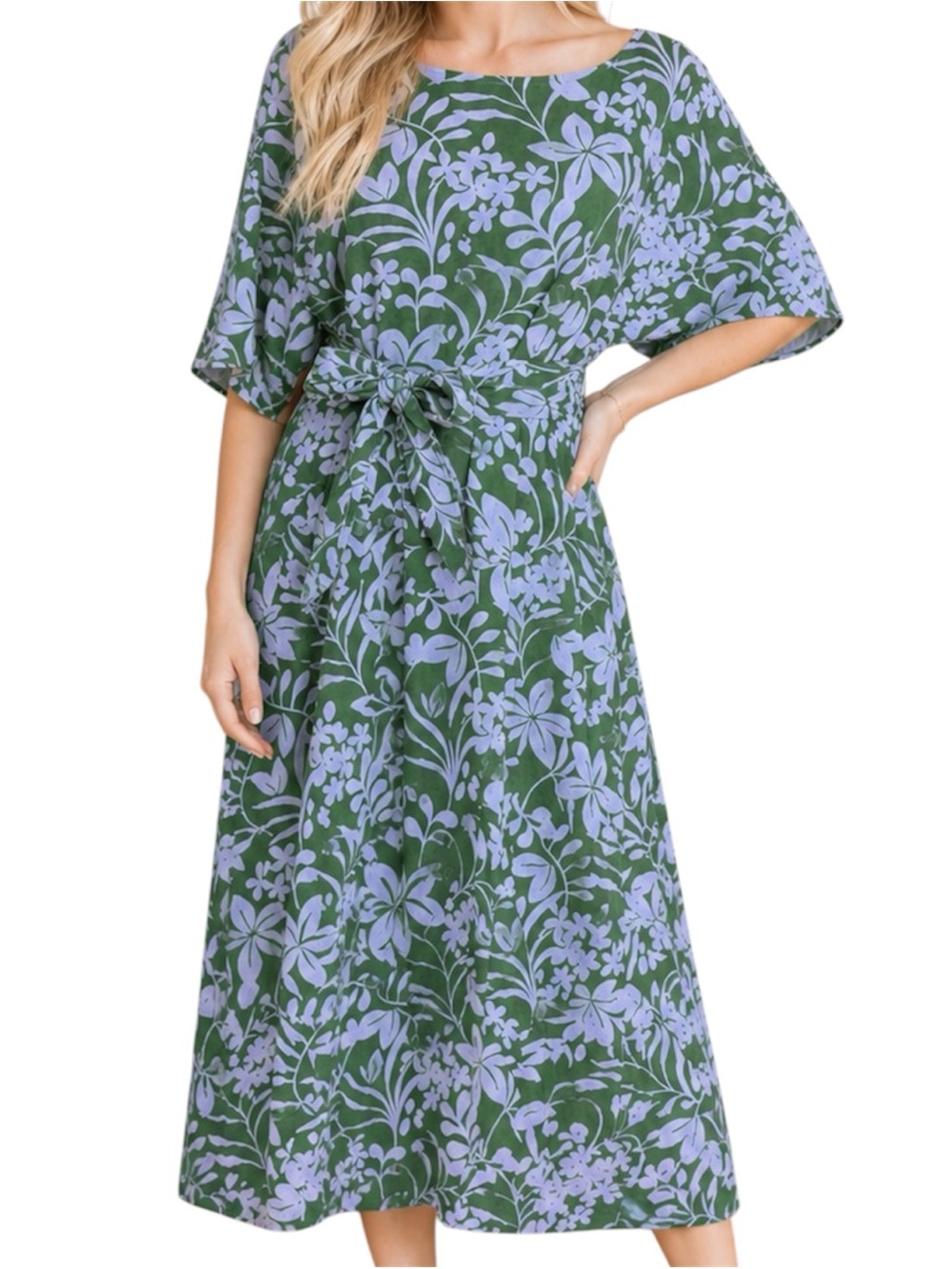 Voyager by Mersea 100% Linen Tie Dress Size Large